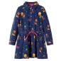 Kinderkleid mit Langen Ärmeln und Kordelzug Marineblau 104 Kinderkleid mit Langen Ärmeln und Kordelzug Marineblau 104