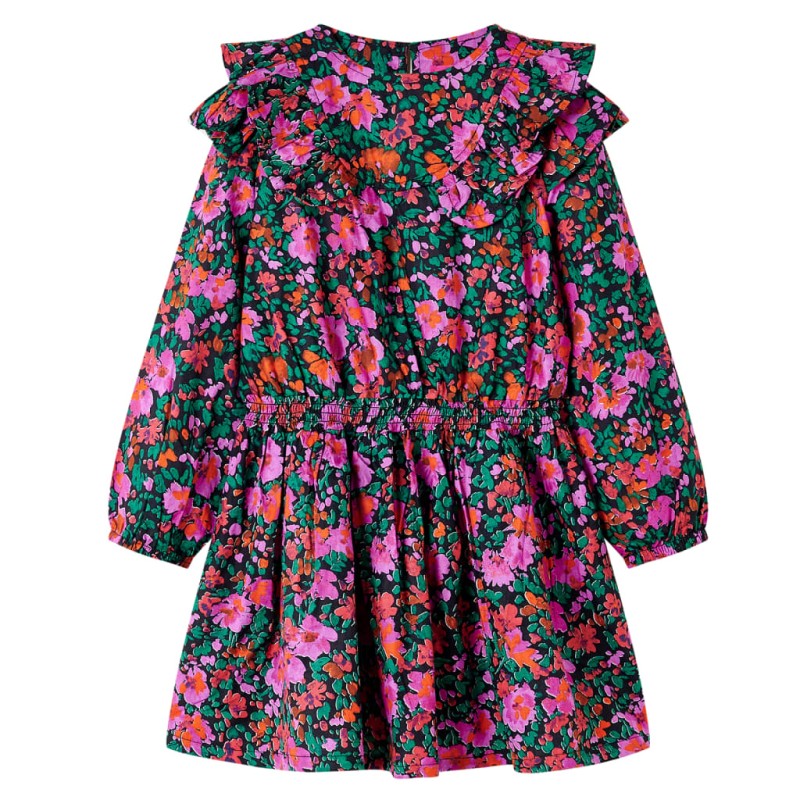 Kinderkleid mit Langen Ärmeln Knallrosa 104 Kinderkleid mit Langen Ärmeln Knallrosa 104