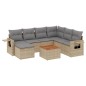 vidaXL 8-tlg. Garten-Sofagarnitur mit Kissen Beige Poly Rattan vidaXL 8-tlg. Garten-Sofagarnitur mit Kissen Beige Poly Rattan