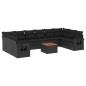 vidaXL 11-tlg. Garten-Sofagarnitur mit Kissen Schwarz Poly Rattan vidaXL 11-tlg. Garten-Sofagarnitur mit Kissen Schwarz Poly Rattan