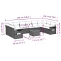 vidaXL 11-tlg. Garten-Sofagarnitur mit Kissen Schwarz Poly Rattan vidaXL 11-tlg. Garten-Sofagarnitur mit Kissen Schwarz Poly Rattan