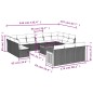 vidaXL 14-tlg. Garten-Sofagarnitur mit Kissen Grau Poly Rattan vidaXL 14-tlg. Garten-Sofagarnitur mit Kissen Grau Poly Rattan