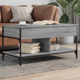 vidaXL Couchtisch Grau Sonoma 100x50x50 cm Holzwerkstoff und Metall