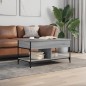 vidaXL Couchtisch Grau Sonoma 100x50x50 cm Holzwerkstoff und Metall vidaXL Couchtisch Grau Sonoma 100x50x50 cm Holzwerkstoff und Metall