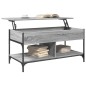 vidaXL Couchtisch Grau Sonoma 100x50x50 cm Holzwerkstoff und Metall vidaXL Couchtisch Grau Sonoma 100x50x50 cm Holzwerkstoff und Metall