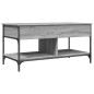 vidaXL Couchtisch Grau Sonoma 100x50x50 cm Holzwerkstoff und Metall vidaXL Couchtisch Grau Sonoma 100x50x50 cm Holzwerkstoff und Metall