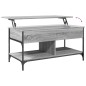vidaXL Couchtisch Grau Sonoma 100x50x50 cm Holzwerkstoff und Metall vidaXL Couchtisch Grau Sonoma 100x50x50 cm Holzwerkstoff und Metall