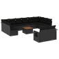 vidaXL 13-tlg. Garten-Sofagarnitur mit Kissen Schwarz Poly Rattan vidaXL 13-tlg. Garten-Sofagarnitur mit Kissen Schwarz Poly Rattan