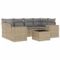 vidaXL 7-tlg. Garten-Sofagarnitur mit Kissen Beige Poly Rattan vidaXL 7-tlg. Garten-Sofagarnitur mit Kissen Beige Poly Rattan