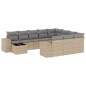 vidaXL 11-tlg. Garten-Sofagarnitur mit Kissen Beige Poly Rattan vidaXL 11-tlg. Garten-Sofagarnitur mit Kissen Beige Poly Rattan