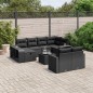 vidaXL 11-tlg. Garten-Sofagarnitur mit Kissen Schwarz Poly Rattan vidaXL 11-tlg. Garten-Sofagarnitur mit Kissen Schwarz Poly Rattan