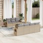 vidaXL 8-tlg. Garten-Sofagarnitur mit Kissen Beige Poly Rattan vidaXL 8-tlg. Garten-Sofagarnitur mit Kissen Beige Poly Rattan