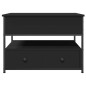 vidaXL Couchtisch Schwarz 70x50x50 cm Holzwerkstoff und Metall