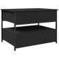 vidaXL Couchtisch Schwarz 70x50x50 cm Holzwerkstoff und Metall