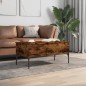 vidaXL Couchtisch Räuchereiche 100x50x45 cm Holzwerkstoff und Metall vidaXL Couchtisch Räuchereiche 100x50x45 cm Holzwerkstoff und Metall