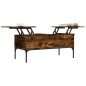 vidaXL Couchtisch Räuchereiche 100x50x45 cm Holzwerkstoff und Metall vidaXL Couchtisch Räuchereiche 100x50x45 cm Holzwerkstoff und Metall
