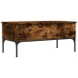vidaXL Couchtisch Räuchereiche 100x50x45 cm Holzwerkstoff und Metall vidaXL Couchtisch Räuchereiche 100x50x45 cm Holzwerkstoff und Metall