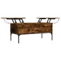 vidaXL Couchtisch Räuchereiche 100x50x45 cm Holzwerkstoff und Metall vidaXL Couchtisch Räuchereiche 100x50x45 cm Holzwerkstoff und Metall