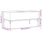 vidaXL Couchtisch Räuchereiche 100x50x45 cm Holzwerkstoff und Metall vidaXL Couchtisch Räuchereiche 100x50x45 cm Holzwerkstoff und Metall