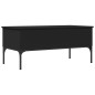 vidaXL Couchtisch Schwarz 100x50x45 cm Holzwerkstoff und Metall vidaXL Couchtisch Schwarz 100x50x45 cm Holzwerkstoff und Metall
