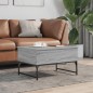 vidaXL Couchtisch Grau Sonoma 70x50x40 cm Holzwerkstoff und Metall vidaXL Couchtisch Grau Sonoma 70x50x40 cm Holzwerkstoff und Metall