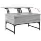 vidaXL Couchtisch Grau Sonoma 70x50x40 cm Holzwerkstoff und Metall vidaXL Couchtisch Grau Sonoma 70x50x40 cm Holzwerkstoff und Metall