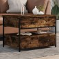 vidaXL Couchtisch Räuchereiche 70x50x50 cm Holzwerkstoff und Metall vidaXL Couchtisch Räuchereiche 70x50x50 cm Holzwerkstoff und Metall