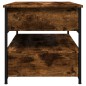 vidaXL Couchtisch Räuchereiche 70x50x50 cm Holzwerkstoff und Metall vidaXL Couchtisch Räuchereiche 70x50x50 cm Holzwerkstoff und Metall