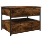 vidaXL Couchtisch Räuchereiche 70x50x50 cm Holzwerkstoff und Metall vidaXL Couchtisch Räuchereiche 70x50x50 cm Holzwerkstoff und Metall