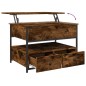 vidaXL Couchtisch Räuchereiche 70x50x50 cm Holzwerkstoff und Metall vidaXL Couchtisch Räuchereiche 70x50x50 cm Holzwerkstoff und Metall
