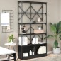 vidaXL Bücherregal Schwarz 100x26x180 cm Holzwerkstoff und Metall vidaXL Bücherregal Schwarz 100x26x180 cm Holzwerkstoff und Metall