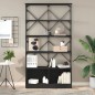 vidaXL Bücherregal Schwarz 100x26x180 cm Holzwerkstoff und Metall vidaXL Bücherregal Schwarz 100x26x180 cm Holzwerkstoff und Metall