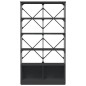 vidaXL Bücherregal Schwarz 100x26x180 cm Holzwerkstoff und Metall vidaXL Bücherregal Schwarz 100x26x180 cm Holzwerkstoff und Metall