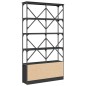 vidaXL Bücherregal Schwarz 100x26x180 cm Holzwerkstoff und Metall vidaXL Bücherregal Schwarz 100x26x180 cm Holzwerkstoff und Metall
