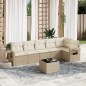vidaXL 7-tlg. Garten-Sofagarnitur mit Kissen Beige Poly Rattan vidaXL 7-tlg. Garten-Sofagarnitur mit Kissen Beige Poly Rattan