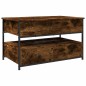 vidaXL Couchtisch Räuchereiche 85x50x50 cm Holzwerkstoff und Metall vidaXL Couchtisch Räuchereiche 85x50x50 cm Holzwerkstoff und Metall