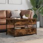 vidaXL Couchtisch Räuchereiche 85x50x50 cm Holzwerkstoff und Metall vidaXL Couchtisch Räuchereiche 85x50x50 cm Holzwerkstoff und Metall