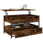 vidaXL Couchtisch Räuchereiche 85x50x50 cm Holzwerkstoff und Metall vidaXL Couchtisch Räuchereiche 85x50x50 cm Holzwerkstoff und Metall