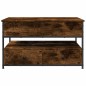 vidaXL Couchtisch Räuchereiche 85x50x50 cm Holzwerkstoff und Metall vidaXL Couchtisch Räuchereiche 85x50x50 cm Holzwerkstoff und Metall