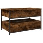 vidaXL Couchtisch Räuchereiche 85x50x50 cm Holzwerkstoff und Metall vidaXL Couchtisch Räuchereiche 85x50x50 cm Holzwerkstoff und Metall