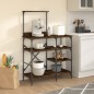 vidaXL Bäckerregal Räuchereiche 90x40x132 cm Holzwerkstoff und Metall vidaXL Bäckerregal Räuchereiche 90x40x132 cm Holzwerkstoff und Metall