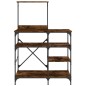 vidaXL Bäckerregal Räuchereiche 90x40x132 cm Holzwerkstoff und Metall vidaXL Bäckerregal Räuchereiche 90x40x132 cm Holzwerkstoff und Metall