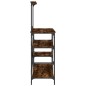 vidaXL Bäckerregal Räuchereiche 90x40x132 cm Holzwerkstoff und Metall vidaXL Bäckerregal Räuchereiche 90x40x132 cm Holzwerkstoff und Metall
