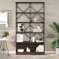 vidaXL Bücherregal Braun Eiche 100x26x180 cm Holzwerkstoff und Metall vidaXL Bücherregal Braun Eiche 100x26x180 cm Holzwerkstoff und Metall