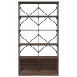 vidaXL Bücherregal Braun Eiche 100x26x180 cm Holzwerkstoff und Metall vidaXL Bücherregal Braun Eiche 100x26x180 cm Holzwerkstoff und Metall