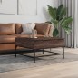 vidaXL Couchtisch Braun Eichen-Optik 80x80x45 cm Holzwerkstoff Metall vidaXL Couchtisch Braun Eichen-Optik 80x80x45 cm Holzwerkstoff Metall