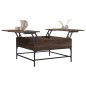 vidaXL Couchtisch Braun Eichen-Optik 80x80x45 cm Holzwerkstoff Metall vidaXL Couchtisch Braun Eichen-Optik 80x80x45 cm Holzwerkstoff Metall