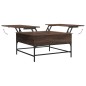 vidaXL Couchtisch Braun Eichen-Optik 80x80x45 cm Holzwerkstoff Metall vidaXL Couchtisch Braun Eichen-Optik 80x80x45 cm Holzwerkstoff Metall