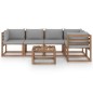 6-tlg. Garten-Lounge-Set aus Paletten mit Kissen Kiefernholz 6-tlg. Garten-Lounge-Set aus Paletten mit Kissen Kiefernholz