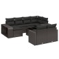vidaXL 11-tlg. Garten-Sofagarnitur mit Kissen Schwarz Poly Rattan vidaXL 11-tlg. Garten-Sofagarnitur mit Kissen Schwarz Poly Rattan